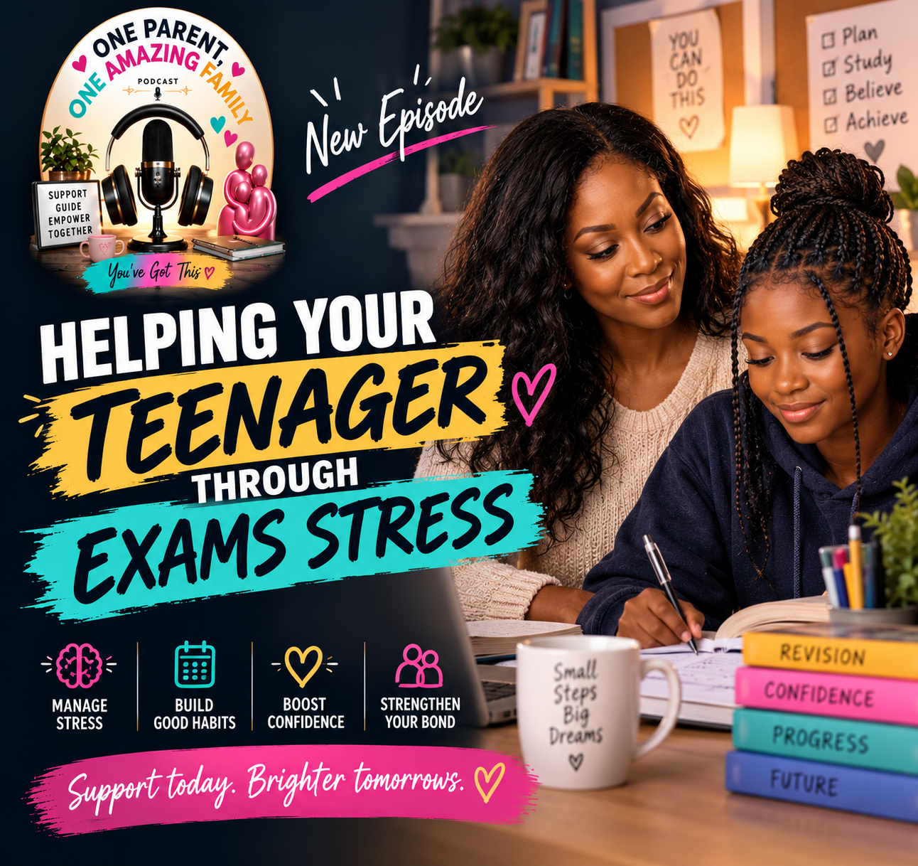 One Parent, One Amazing Family: Helping Your Teenager Through Exams Stress. Ep 3